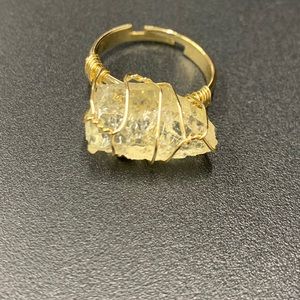 Ring with a crystal